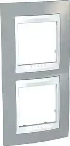 Рамка Schneider Electric 2-постовая вертикальная Unica Хамелеон MGU6.004V.865