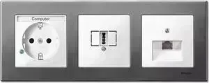 Рамка Schneider Electric 3-постовая Merten System M MTN403314