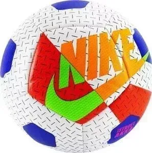 Мяч футзальный Nike Street Akka SC3975-103, р.4, 12пан, ПУ, резина, маш.сш, бело-красныйо-синий