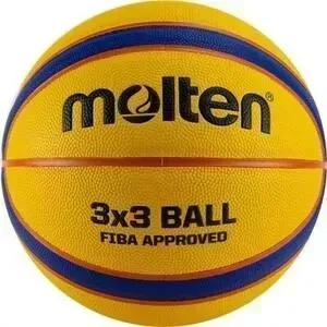 Мяч баскетбольный Molten B33T5000 р. 6, FIBA Appr, 12пан, композит.кожа (ПУ),бут.кам,нейл.корд,желто-синий