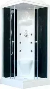 Душевая кабина Royal Bath НР 80x80x217 стекло черное/прозрачное (RB80HP7-BT)