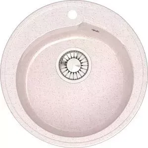 Мойка кухонная Glanz JL-004-33 бежевая, с сифоном