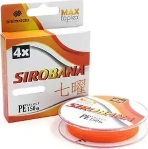 Леска плетёная Shii Saido Sirobana 4X, L-150 м, d-0,370 мм, test-18,12 кг, orange