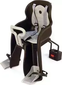 Детское велосипедное кресло GHBIKE GH-516BLK, быстросъемное, крепеж на подседельную трубу спереди, черное