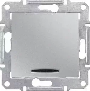 Выключатель Schneider Electric одноклавишный с синей подсветкой Sedna 10A 250V SDN1400160