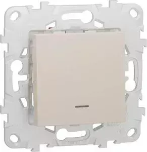 Переключатель Schneider Electric одноклавишный перекрестный с подсветкой Unica New NU520544N