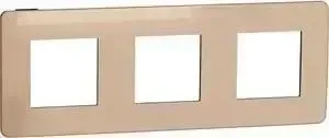 Рамка Schneider Electric 3-постовая Unica New NU280658