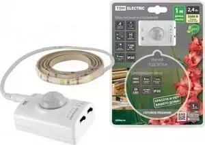 Подсветка TDM ELECTRIC Умная SMD2835 - 30led/m - IP20 - 5 В - 2,4 Вт - 3000K(1 м),датчик движ.и освещ.,акк. Li - Ion 1100 МАч