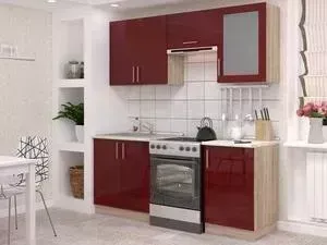 Кухонный гарнитур БАРОНС ГРУПП Гамма 2 бордо глянец