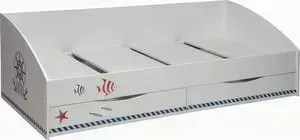 Кровать одинарная ОЛМЕКО Фея-3 кораблик /белый/ДВПО белый