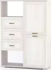 Комод ОЛМЕКО 06.256 Комо вудлайн кремовый/ Masa Decor аруша венге/профиль Masa Decor аруша венге/профиль Kroning аруша венге патина ANG