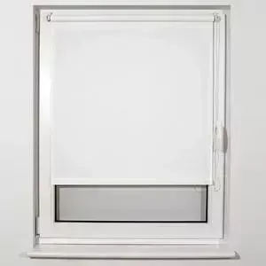 Штора Brabix рулонная 55х175 см текстура лен, защита 55-85&#037;, 200 г/м 2 белый S-5 605980