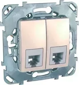 Розетка Schneider Electric телефонная 2xRJ11 Unica MGU5.9090.25ZD