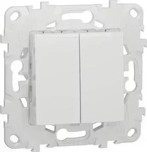 Переключатель Schneider Electric двухклавишный перекрестный Unica New NU521518
