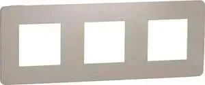 Рамка Schneider Electric 3-постовая Unica New NU280627
