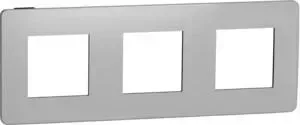 Рамка Schneider Electric 3-постовая Unica New NU280656