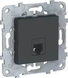 Розетка Schneider Electric телефонная RJ11 одиночная 4 контакта Unica New NU549254