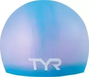 Шапочка для плавания TYR Long Hair Wrinkle-Free Silicone Junior Cap, силикон, голубой (LCSJRL/420)