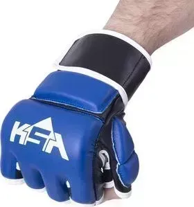 Перчатки KSA для MMA Wasp Blue, к/з, S