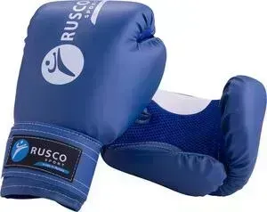 Перчатки боксерские Rusco 4oz, к/з, синий 1/40