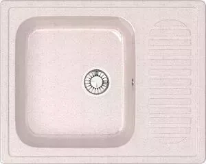 Мойка кухонная Glanz JL-015-33 бежевая, с сифоном