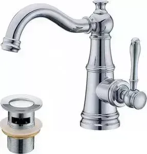 Смеситель для раковины KAISER Aria с донным клапаном, хром (03011, 8035)