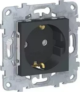 Розетка Schneider Electric Unica New с/з со шторками 16A 250V NU503754