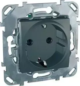 Розетка Schneider Electric Unica Top с/з со шторками MGU5.057.12ZD