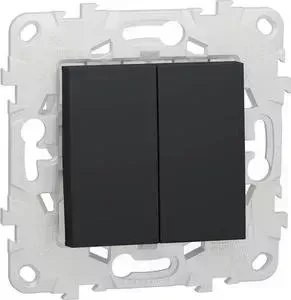 Переключатель Schneider Electric двухклавишный перекрестный Unica New NU521554