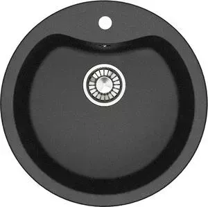Мойка кухонная Glanz J-024-32 антрацит, с сифоном