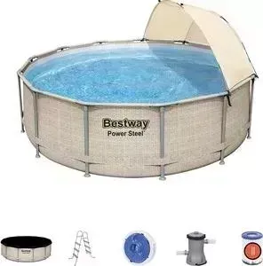 Бассейн каркасный BESTWAY 5614V BW Power Steel 396х107см 11133л, фильтр-насос 2006л/ч
