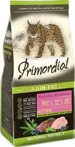 Сухой корм Primordial Grain Free Holistic Kitten with Duck & Turkey беззерновой с уткой и индейкой для котят 400г (MGSP10400)