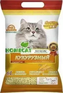 Наполнитель HomeCat Corn Cat Litter Кукурузный комкующийся кукурузный для кошек 6л (2253576)