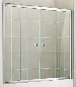Шторка для ванны CEZARES Pratico VF-2 170х140 прозрачная, хром (PRATICO-VF-2-170/140-C-Cr)