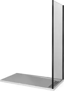 Боковая стенка Good Door Walk-In SP+P 90 прозрачное, черный (Walk In SP+P-90-C-B)