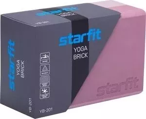 Блок для йоги Starfit YB-201 EVA, 22,8х15,2х10 см, 350 гр, пыльная роза
