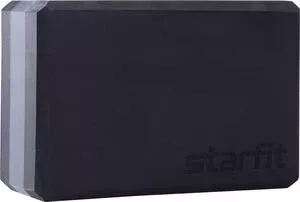 Блок для йоги Starfit YB-201 EVA, 22,8х15,2х10 см, 350 гр, черно-серый