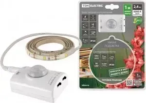 Подсветка TDM ELECTRIC Умная SMD2835 - 30led/m - IP20 - 5 В - 2,4 Вт - 6000K(1 м),датчик движ.и освещ.,акк. Li - Ion1100 МАч