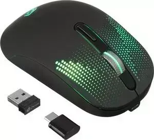 Мышь OKLICK 636LWC черный оптическая (2400dpi) беспроводная USB/USB-C (6but)