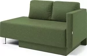 Кушетка Шарм-Дизайн Леон правый зеленая рогожка