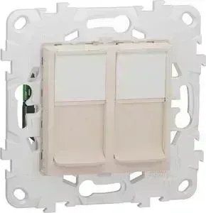 Розетка Schneider Electric компьютерная RJ45X2 Unica New Cat. 6 UTP NU542044