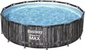 Бассейн каркасный BESTWAY 5614Z BW Steel Pro Max 427х107см, 13030л, фил.-насос 3028л/ч, лестница, тент