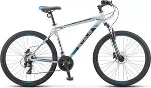 Велосипед STELS Navigator-700 D 27.5" F010 19" Серебристый/синий
