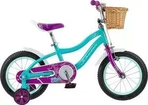 Велосипед Schwinn 14" Elm + корзина детский, голубой