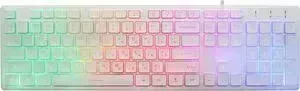 Клавиатура OKLICK 550ML белый USB slim Multimedia LED