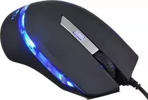 Мышь OKLICK 715G черный оптическая (1600dpi) USB (6but)