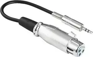 Кабель аудио HAMA H-41908 Jack 3.5 (m)/XLR (f) 0.1м. серебристый (41908)