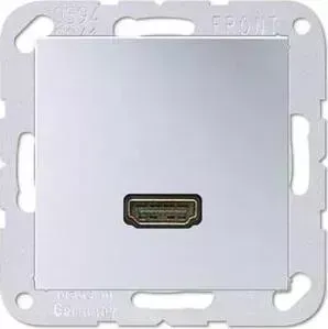 Розетка Jung HDMI одинарная A 500 алюминий MAA1112AL