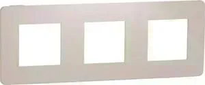 Рамка Schneider Electric 3-постовая Unica New NU280644