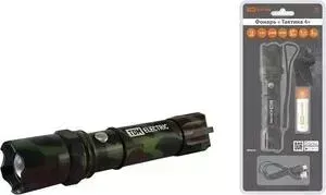 Фонарь TDM ELECTRIC "Тактика 4", аккум.,1 5 Вт CREE, 170 лм, алюм., фокус., 1x18650,